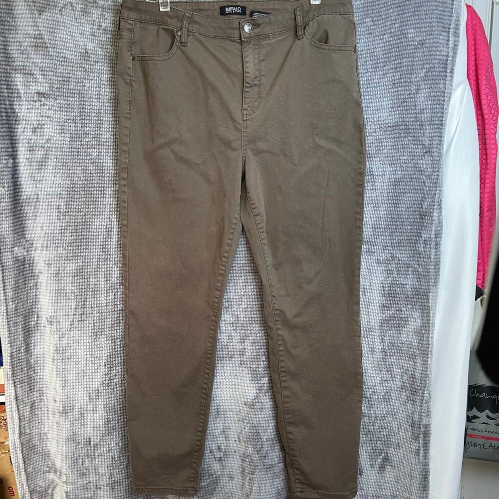 Buffalo by David Bitton Hanna High-Rise Stretch Jeans Brown Women's Sz 14‎ / 34